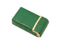 Eel Skin Cigarette Holder Pop up Hard Case (Green)