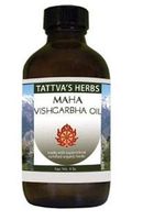 Maha Vishgarbha Oil - Organic Non GMO Traditional Ayurvedic Formula - 50 Plus Herbs - Nourishes, Strengthens, Tones Muscles And Joints 8 oz. From Tattva's Herbs