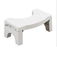 Bathroom Stool Plastic Stool Thick Folding Toilet Footstool 41 * 25 * 17.5cm Independent Flow Assist