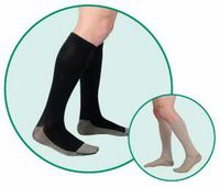 Ribbed dress sock for men, Knee, Full Foot, 30-40mmHg, Lenght: Regular, color: Black, model 2002, s