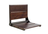 Contour Folding Shower Seat in Teakwood or Walnut (18 x 16, Walnut with Oil Rubbed Bronze Frame)