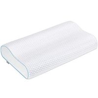 Memory Foam Pillow for Sleeping, Cervical Pillow for Neck Pain, Head and Neck Support for Back, Stomach, Side Sleepers, Orthopedic Contour Pillow, with Washable Pillowcase