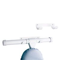 On the Door T Leg White Metal Wall or Door Ironing Board Holder