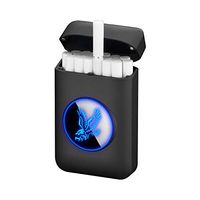 Cigarette Case King Size Cigarettes Box Full Pack 20pcs Regular Size Cigarettes Portable(Black-Eagle)