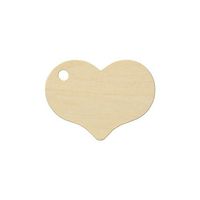 Wooden Heart Tags, 2-5/16" - Bag of 300