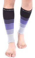 Doc Miller Premium Calf Compression Sleeve Dress Series 1 Pair 20-30mmHg Strong Calf Support Graduated Pressure Sports Running Recovery Shin Splints Varicose Veins (BlackPurpleGray, Small)