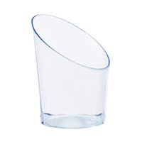 PacknWood Clear Plastic Mini Cup, Angle Cut, 1.77" Height, 1.77" Diameter (Case of 300)