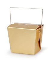 Wayfair 5 Tiny Gold Takeout Boxes 3in / 8 Ounce