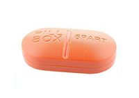 1PCS Plastic Portable Waterproof Mini Travel Pill Box-Medical Case Vitamin Dispenser Bottle First Aid Holder Container(Color Random) (Rectangle Shape-6 Grids)