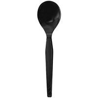 Karat U2052B PS Medium-Heavy Soup Spoons - Black (Case of 1000)