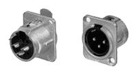 XLR Connectors 3C MALE NICKEL (1 piece)