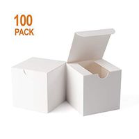 Giftol Small White Gift Box 100 Pack 3 x 3 x 3 inches Fold Box Paper Gift Box Bridesmaids Proposal Box for Bridal Birthday Party Christmas