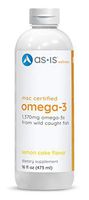 as-is MSC Certified Wild Caught Fish Oil - 1370mg Omega-3s per TSP - Delicious Lemon Cake Flavor with No Fishy Taste - 16 fl oz