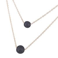 HOUSWEETY Lava Stone Pendant Essential Oil Diffuser Multilayer Choker Necklace for Women
