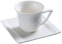 Yanco SW-001 Coffee/Tea Cup, 7 oz, 3.5" Diameter, Porcelain, Bone White, Pack of 36
