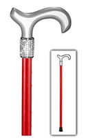 OrthoGlam “Fire and Ice” Lightweight Crystal Bedazzled Cane – Fashionable Rhinestone Trimmed Wooden Walking Stick for Balance Assistance