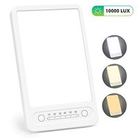 Light Therapy Lamp, MIBOTE 10000 Lux 100% UV Free LED Bright Portable White Light Therapy Energy Lamp with Timer Setting, Touch Control and Foldable Bracket for Home/Office