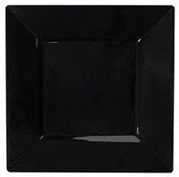 Solid Squares 1609-BK Square Dinner Plate, 9.5 x 9.5", Black