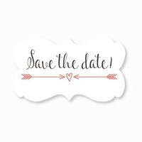 36ct - Save The Date Wedding Envelope Seals (#366) (Coral)