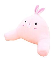 Cartoon Cute Car Waist Pillow PP Cotton Lumbar Support for Office Chair Back Support Seat Cushion for Women Girls (Pink Rabbit)
