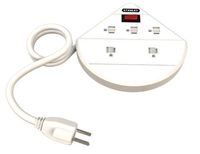 Stanley 31027 Corner Power Block Grounded 5-Outlet Corner Power Station, White