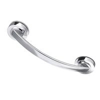 FTXJ Bath Safety Handle Suction Cup Handrail Grab Bathroom Grip Tub Shower Bar Rail (Silver B)