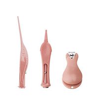 zroven 3Pcs/set LED Ear Wax Removal Stainless Steel Nose Ear Cleaner Tweezers Nail Clipper Set Baby Adults Cleaning Tools