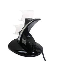MeterMall Protable USB LED Dual Dock Charging Station Cradle Stand for PS4 Wireless Controller