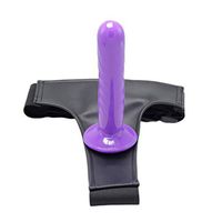 FENICAL Adjustable Strap On with Silicone Dildo for Lesbian Women Size Large Purple