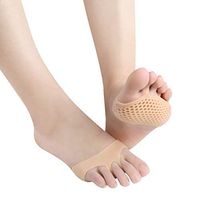 Chezaa 6PCS Separators Stretchers, Gel Rubber Silicone Sesamoiditis Pads, Metatarsal Pads Ball of Foot Cushions Foot Pain Relief Cushions Hammer Straighten Correct Bunion Pain Foot Women (A)
