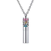 Diffuser Necklace with Dispenser and Container Stainless Steel Aromatherapy Essential Oil Diffuser Pendant Locket Necklace with 8 Pad Jewelry for Women Valentine Day