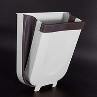 Atezch Wall Mounted Folding Waste Bin Kitchen Cabinet Door Hanging Trash Bin Hanging Trash Bin (WH)