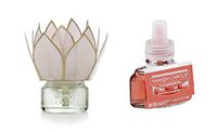 Yankee Candle Pink in Bloom Lotus Light Up Scent-Plug Air Freshener Base with a White Strawberry Bellini Fragrance Electric Refill