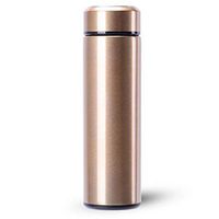 Double Walled Vacuum Insulated Travel Coffee Mug, Stainless Steel Flask, Sports Water Bottle,Outdoor, School, Sports, Bike - Coffee, Tea 480Ml,Gold