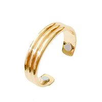 Festnight Medical Weight Loss Ring Simple Stainless Steel Magnetic Therapy Anti-Snoring Fashion Magnetic Healthcare Finger Ring (Gold-2)