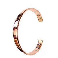 BANCHELLE Copper Bracelet Adjustable for Arthritis - 99.9% Pure Copper with 6 Magnets Commonly Worn for Pain Relief and Magnetic Healing