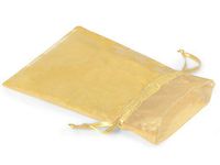 Color Organza Bags-Gold Organza Bags 3x4" with Satin Drawstrings (18 Packs; 10 Bags Per Pack) - WRAPS-B01027
