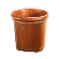 Foot Bath Tub, Boutique Oak Foot Bath Barrel， Heightened Household Wooden Insulation Foot Basin ，with Universal Wheel, Gravity Drainage (Size : 40cm)