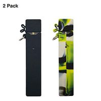Silicone case for JUUL, Anti-Slip Cover Sleeve Wrap Gel Fits JUUL Pen (Black & Black-White-Yellow)