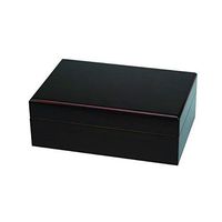 Quality Importers Trading Traveler 10 Mahogany Travel Humidor for 10 Cigars, SureSeal Lid Technology, 1 Round Humidifier, Mahogany Finish