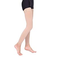 BUYITNOW Opaque Thigh High Compression, Skin Color (Footless), Size Small