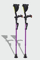 Ergobaum 7G by Ergoactives. 1 Pair (2 Units) of Ergonomic Forearm Crutches - Adult 5' - 6'6'' Adjustable (Purple)