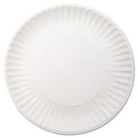 White Paper Plates, 9'' dia, 250/Pack, 4 Packs/Carton, Sold as 1 Carton