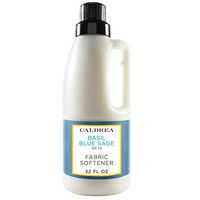 Caldrea Liquid Fabric Softener, Plant Derived, Helps remove static and wrinkles, Basil Blue Sage Scent, 32 oz