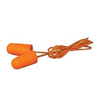 Ironwear 1705 Disposable Moldable 33-Decibel PU Foam Ear Plugs with PE Safety Cord, Orange, Box of 100 Pairs