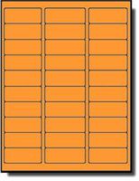 3,000 Label Outfitters 1” x 2 5/8” Fluorescent Neon Orange Address Labels – 100 Sheets