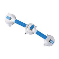 DMI Shower Grab Bar, Swivel Bathroom Safety Grab Bar, Suction Cup Grab Bar with Safety Indicator, Easy No Tool Assembly, 24 Inches, Blue and White