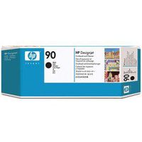 HP 90 Black and Cleaner DesignJet Original Ink Cartridge (C5054A)