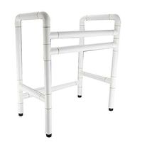 AXD Toilet Surround Rail Safety Frame, Bathroom Stainless Steel Anti-Slip Handrail with Luminous Circle, for Handicapped Disabled Elderly