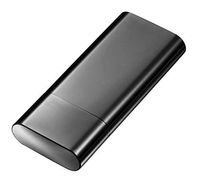 Visol Prato Gun Metal Finish Stainless Steel Cigar Case - Holds 3 Cigars